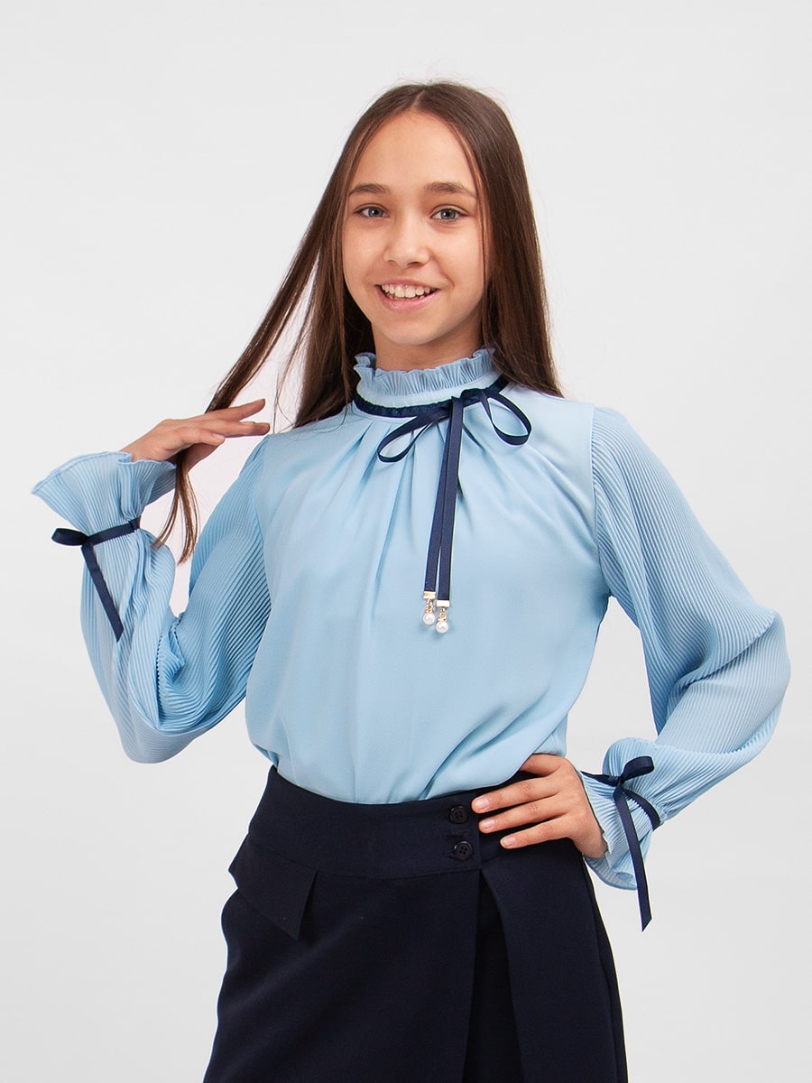 Блузка с рукавами плиссе