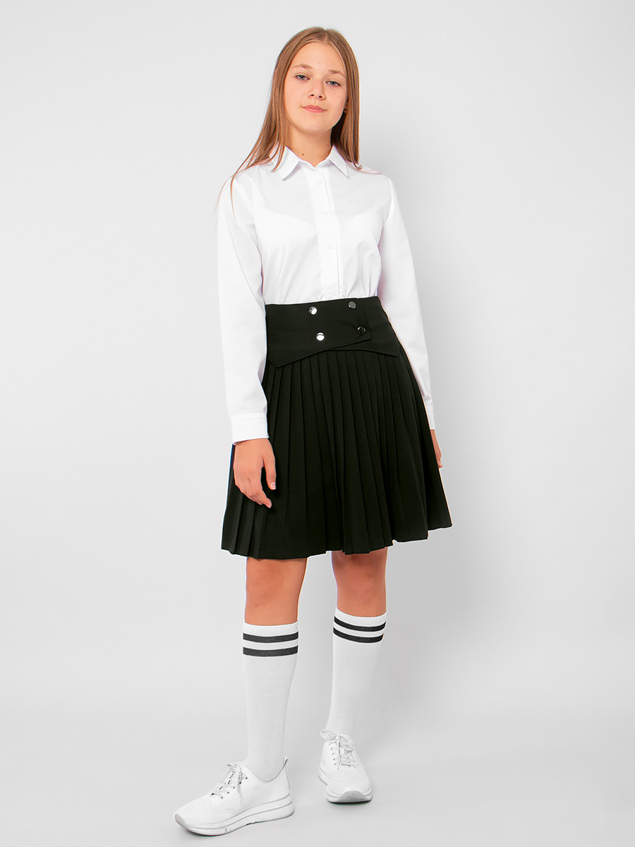 Юбка в складку черная